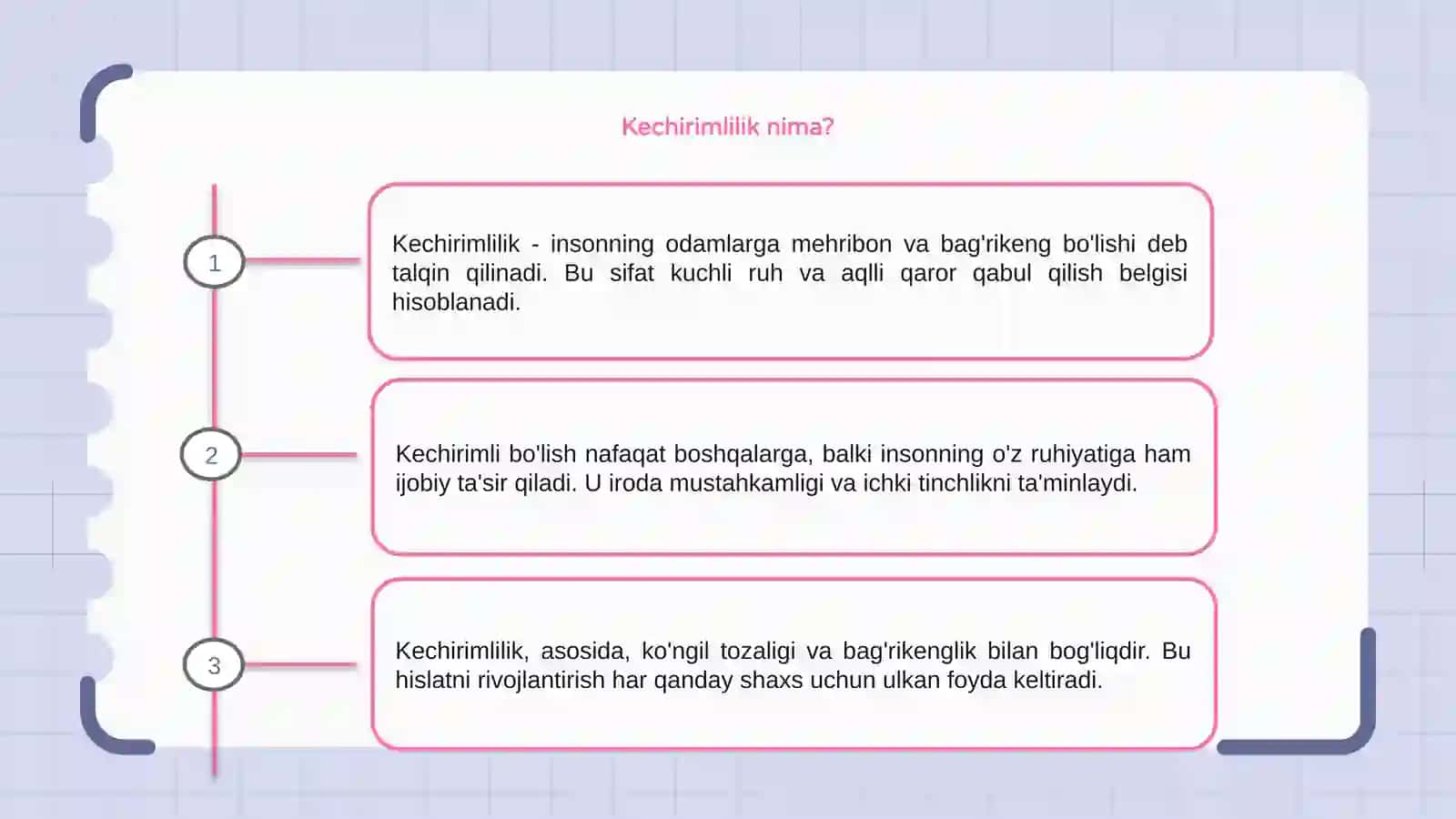 Kechirimlilik nima? 3