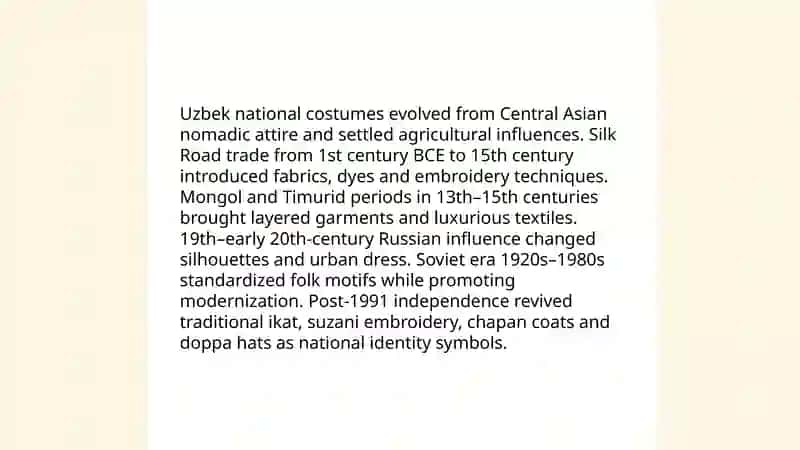 Uzbek National Costumes 3