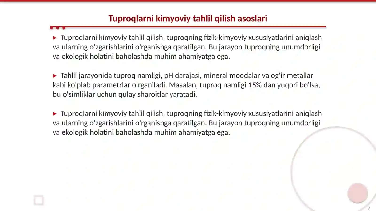 Tuproqlarning kimyoviy tadqiqot usullari 3