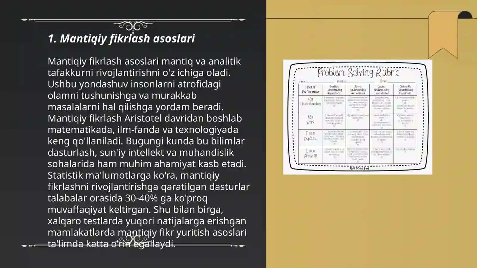 Mantiqiy fikrlash asoslari 3