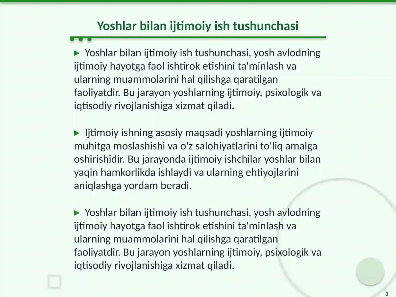 Yoshlar bilan ijtimoiy ish 3