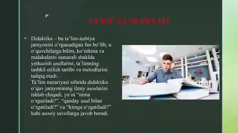 DIDAKTIKA TAʼLIM NAZARIYASI SIFATIDA 3