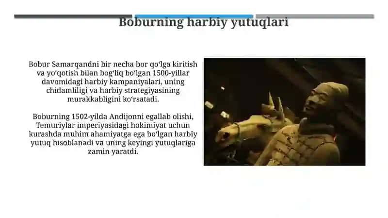 Boburning harbiy yutuqlari 3