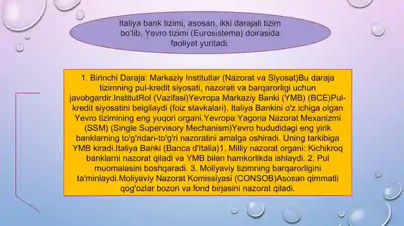 ITALIYA BANK TIZIMI 3