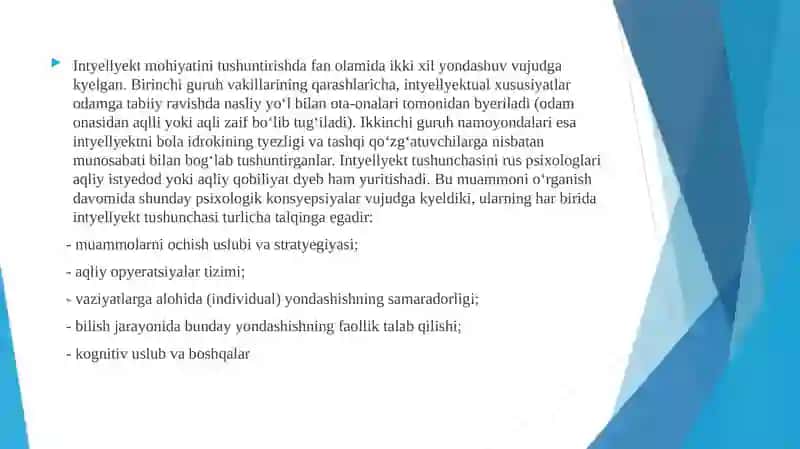 Tafakkur va intellektual qobiliyatlar 3
