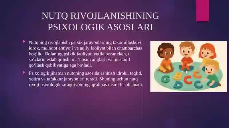Nutq rivojlanishi  haqida mulohazalar. 3