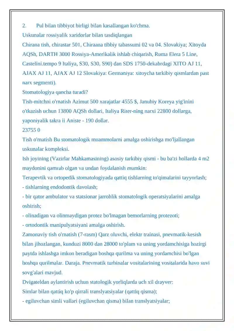 Stomatologik qurilish turlari 3