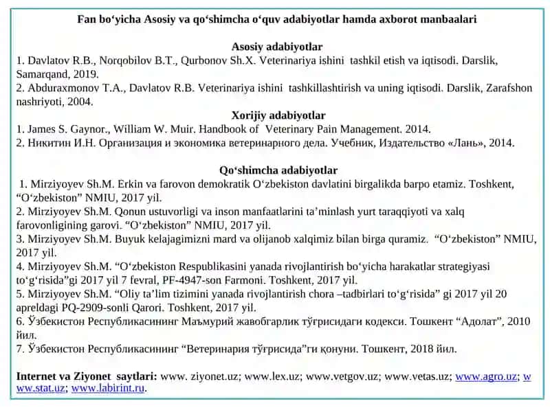 VETERINARIYA XIZMATINING TUZILISHI 3