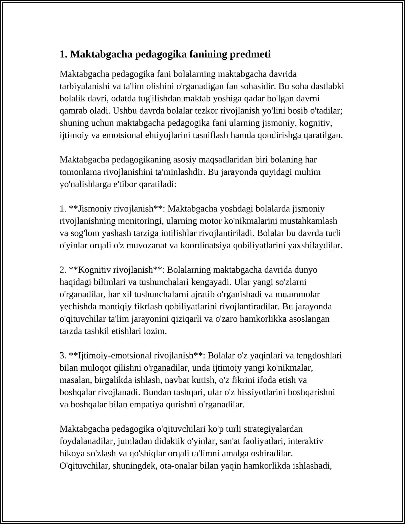 MAKTABGACHA PEDOGOGIKANING UMUMIY ASOSLARI 3
