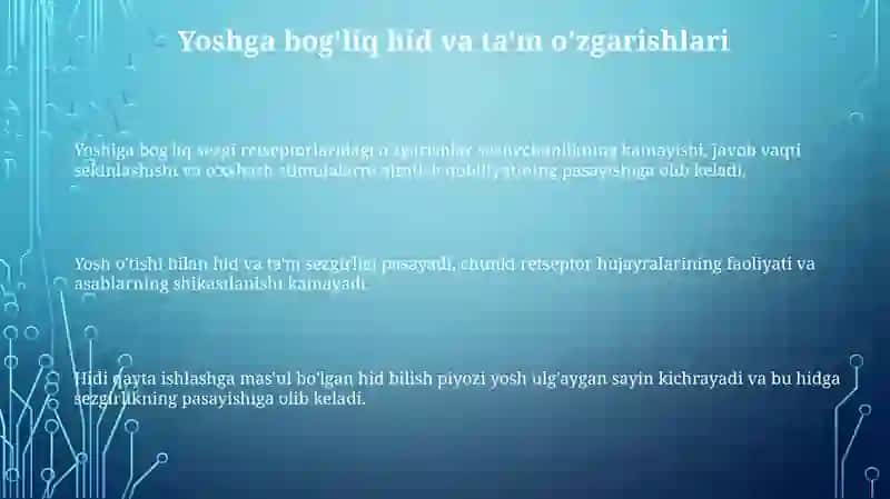 Sensor tizimining yoshga oid retseptorlari 3