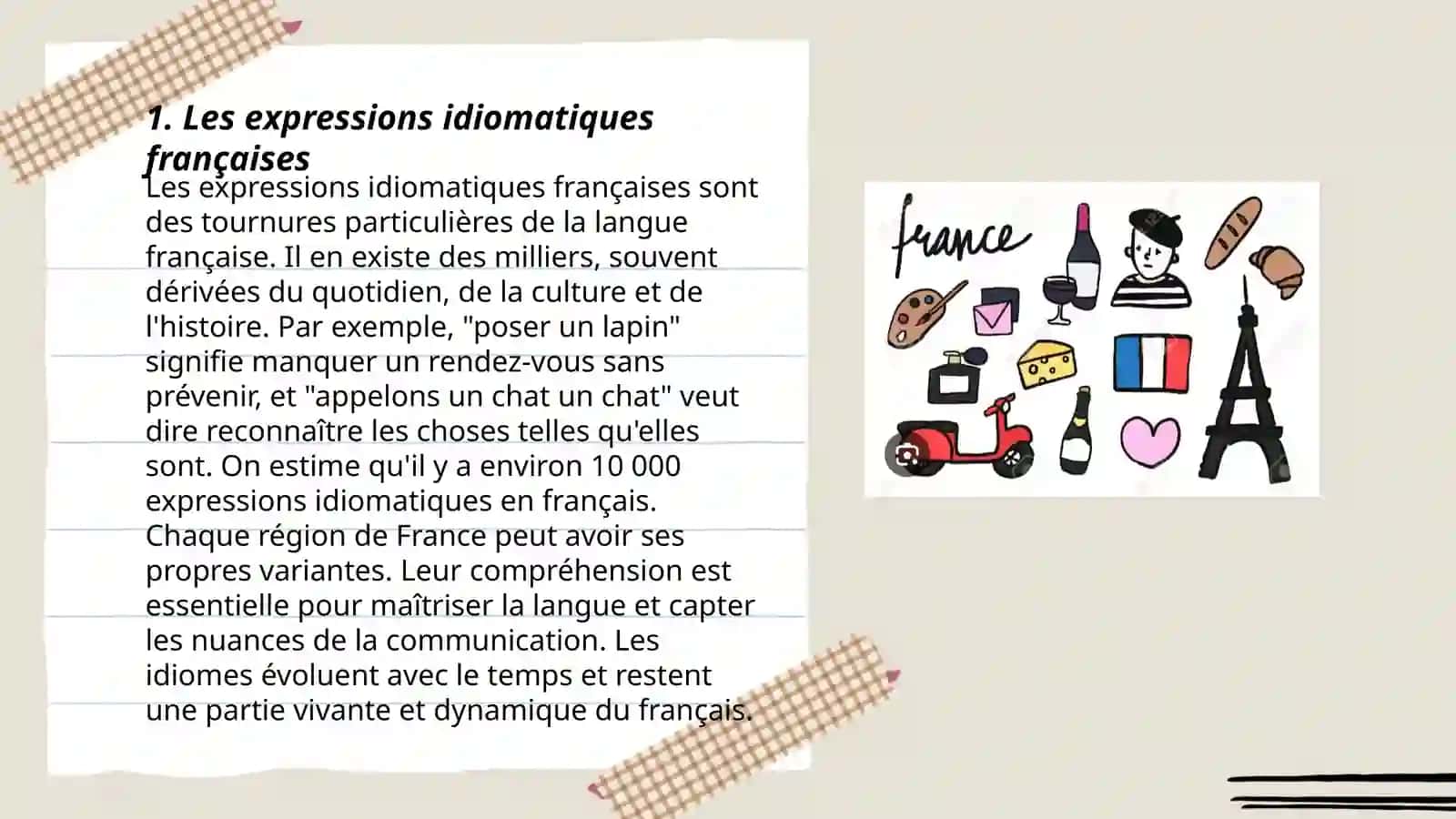 Les expression de la leçon 3