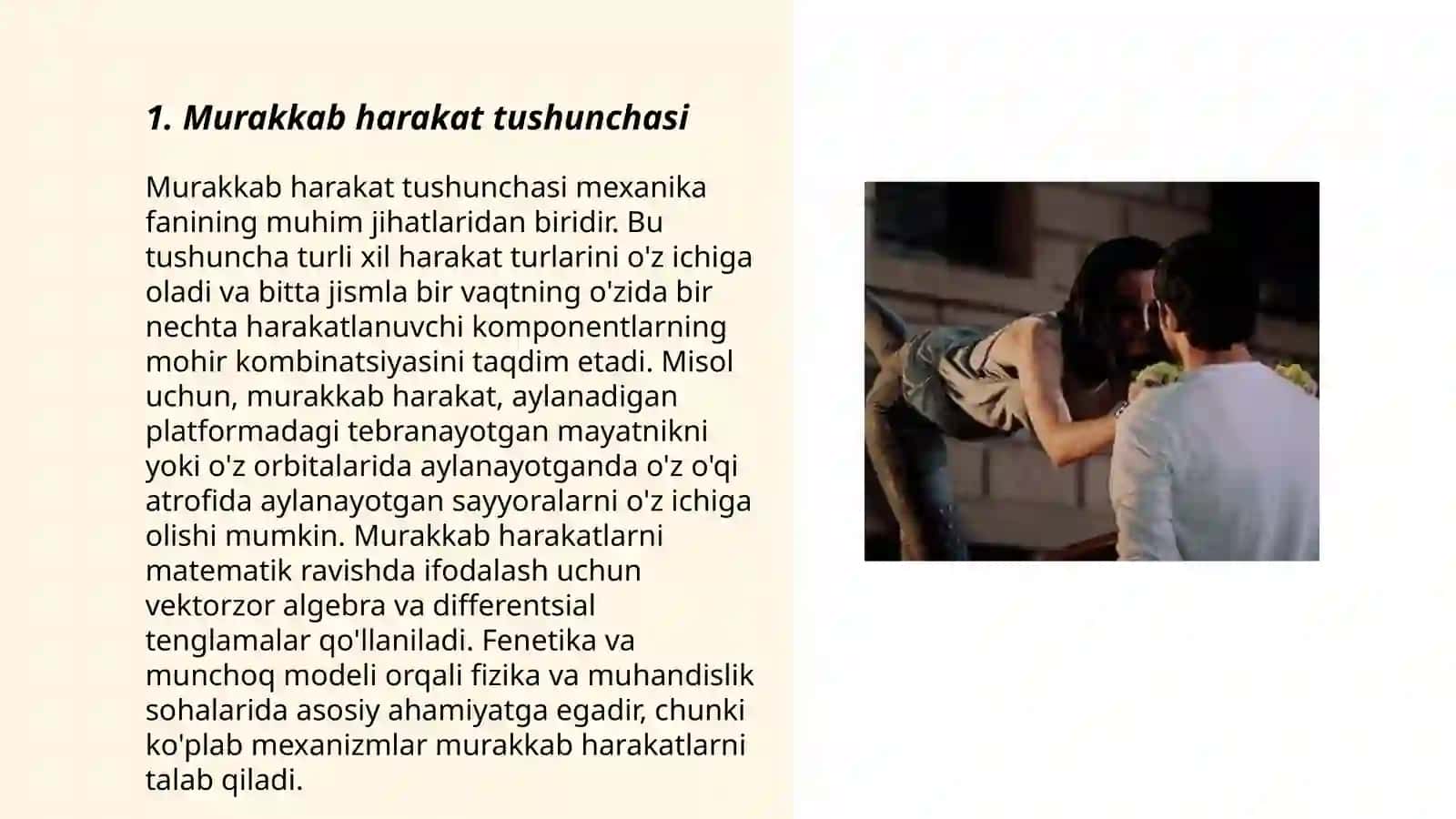 Murakkab Harakat Tushunchasi 3