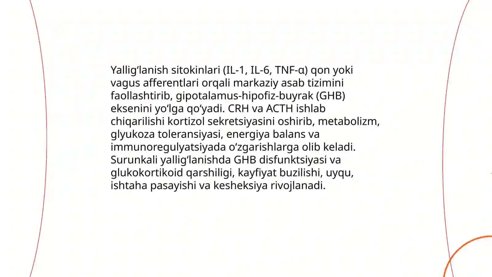 Yalligʻlanishning tizimli neyroendokrin taʼsirlari 3