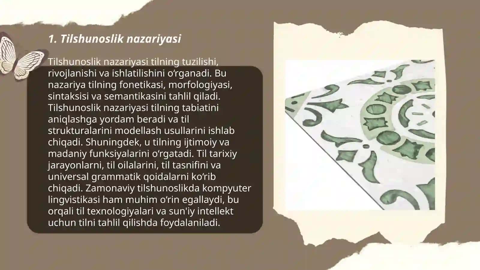 Tilshunoslik fanidan Ingliz tili 3