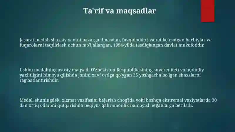"Jasorat" medali 3