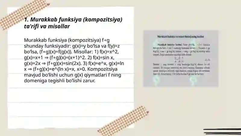MURAKKAB VA TESKARI FUNGSIYA HOSILLARI 3