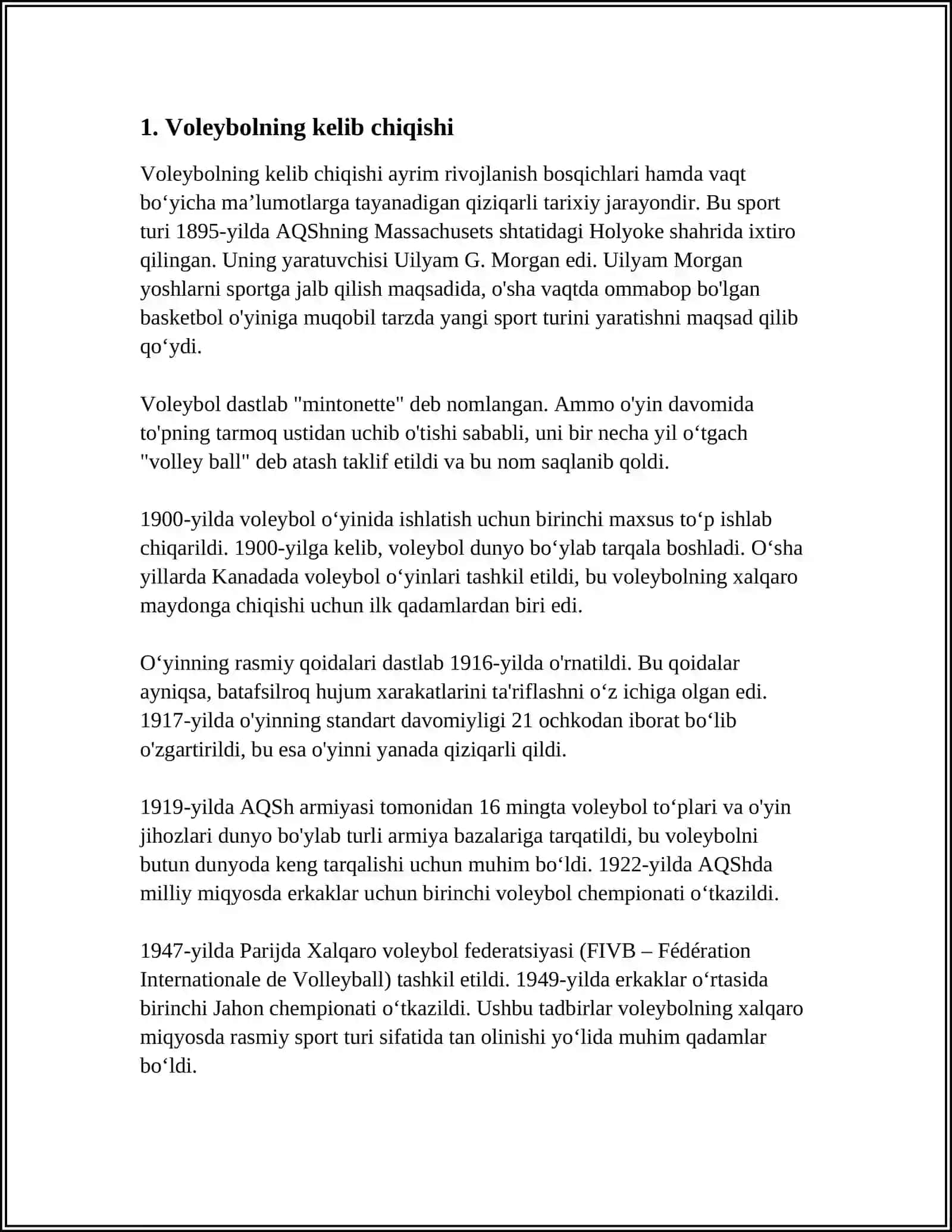 VOLEYBOL SPORT TURI HAQIDA 3
