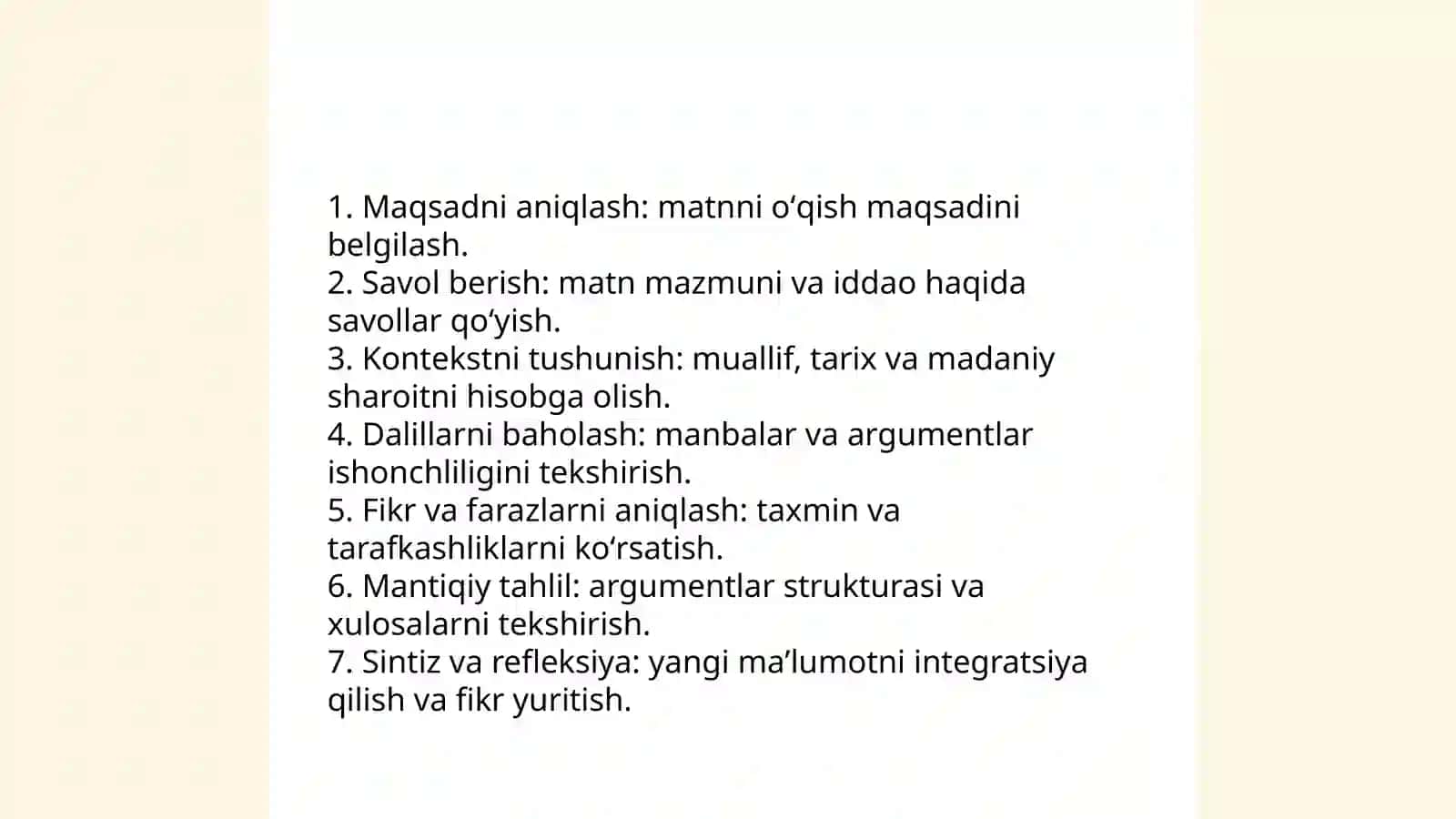 Tanqidiy oʻqish va eslatmalar bilan ishlash 3