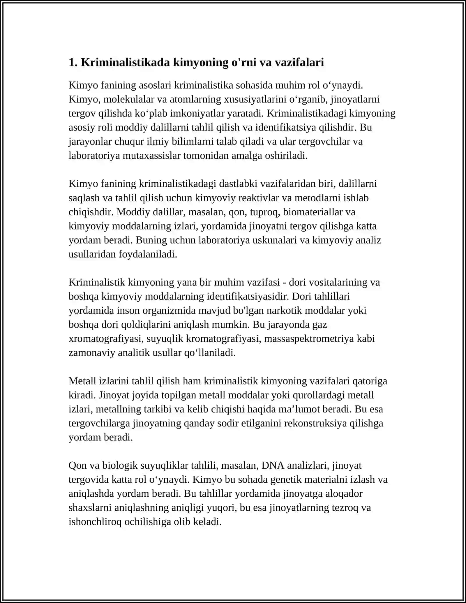 KRIMINALISTIK ADA KIMYONING ÖRNI 3