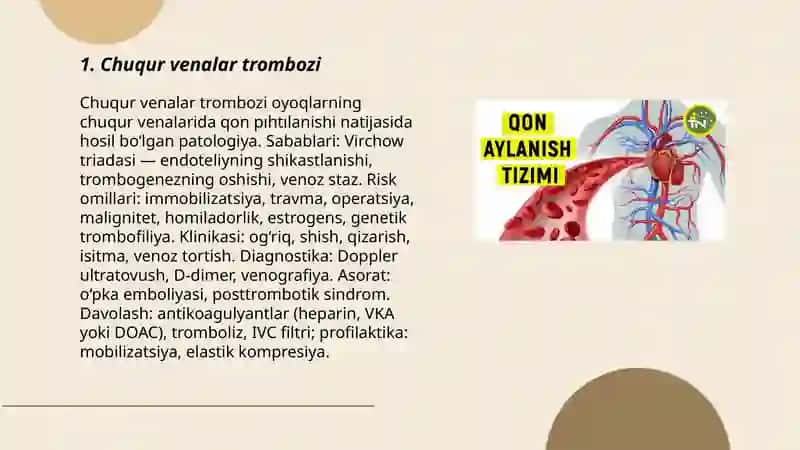 Vena va limfa tomirlari patologiyasi 3