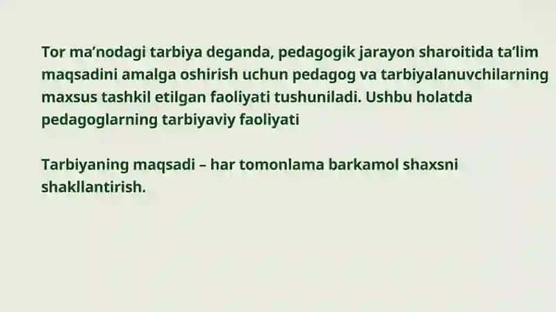 Tarbiya nazariyasi 3