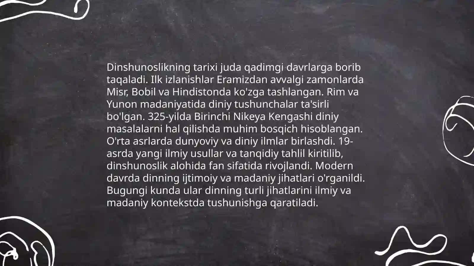 Dinshunoslikning paydo bo'lishi 3