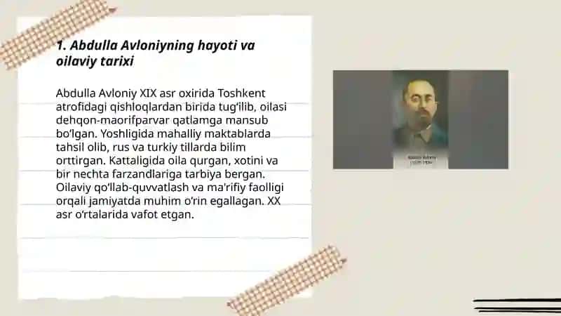Abdulla Avloniy hayoti va ijodi 3