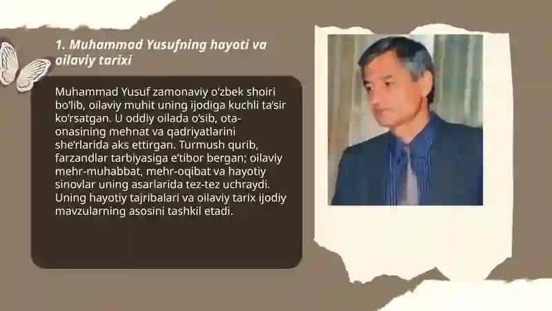 Muhammad yusuf hayoti va ijodi 3
