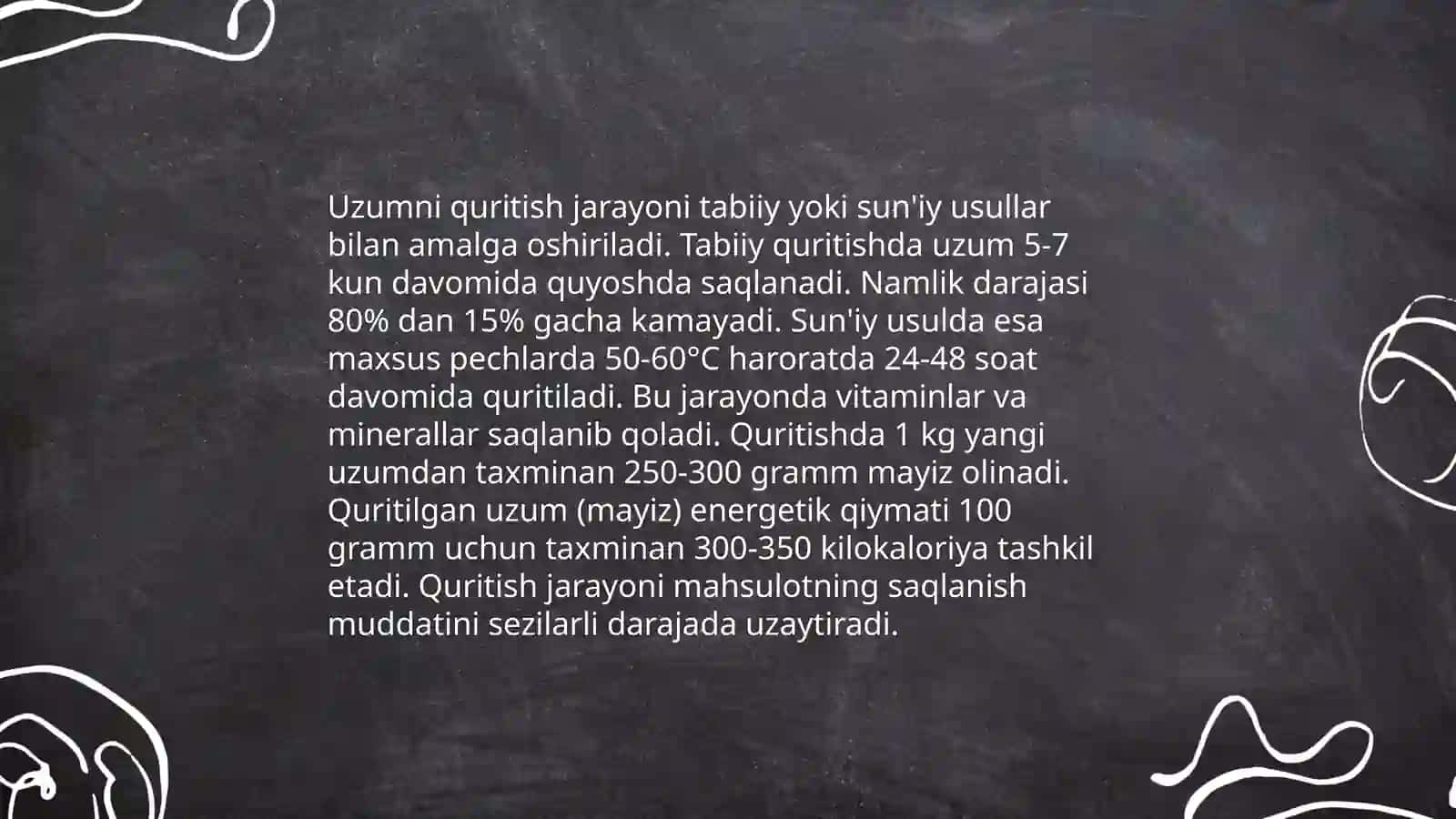 Uzumni quritish 3