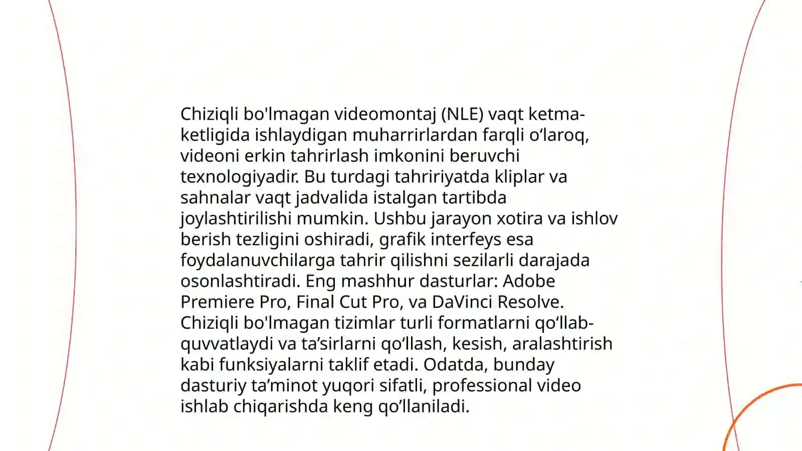 Chiziqli bõlmagan videomontaj 3