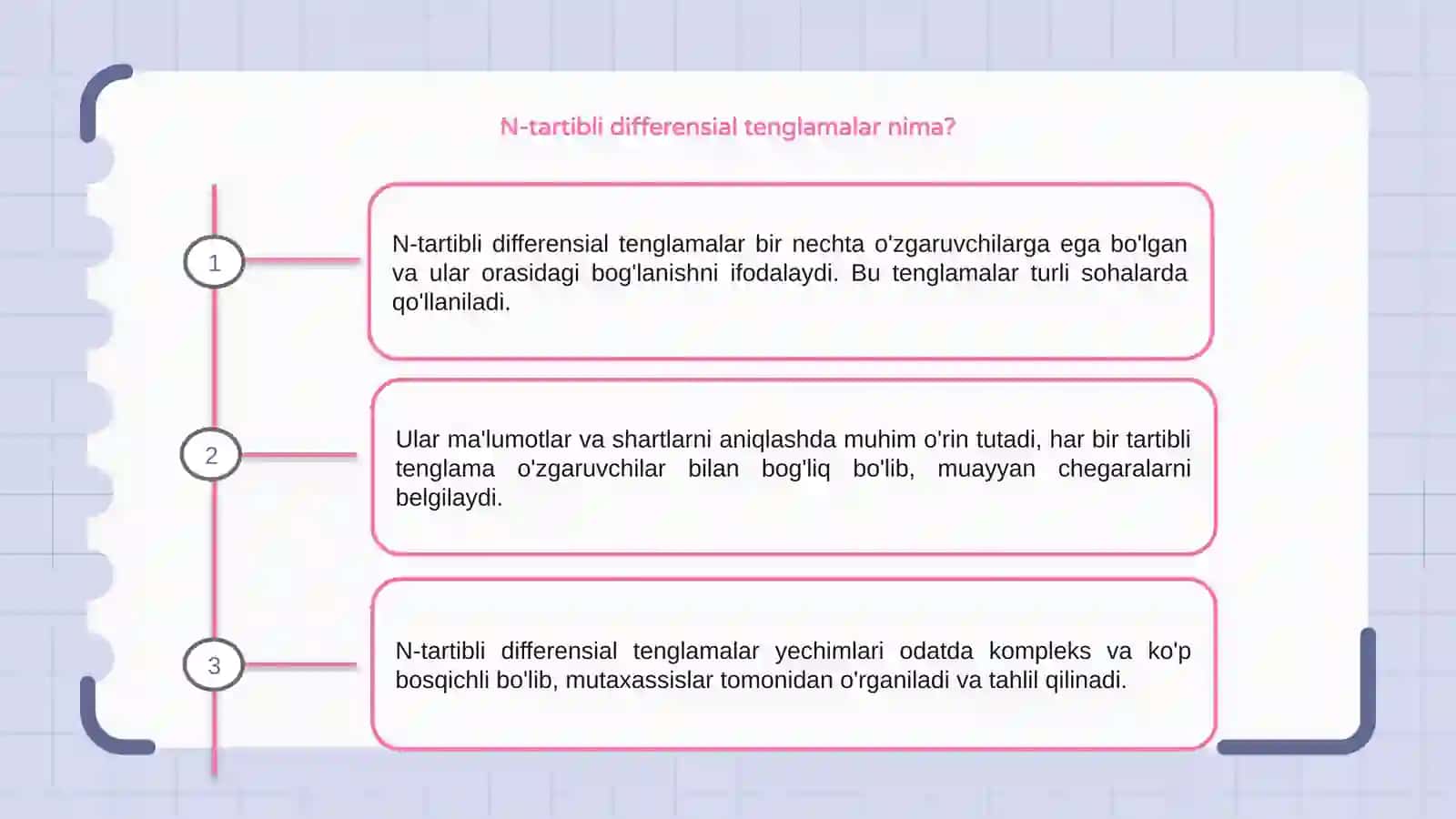 N-tartibli differensial tenglamalar 3