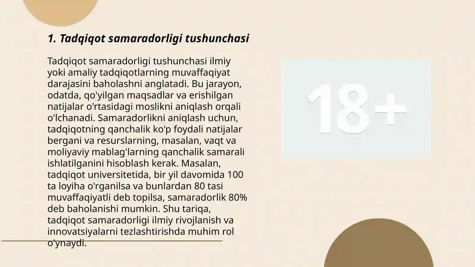 Tadqiqotlarning Samaradorligi 3