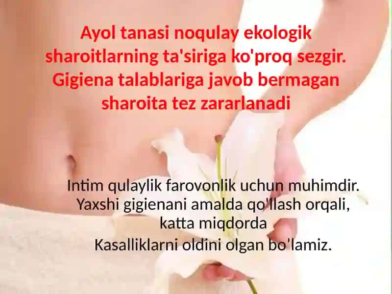 Ayollar va o'smirlar shaxsiy gigiyenasi 3
