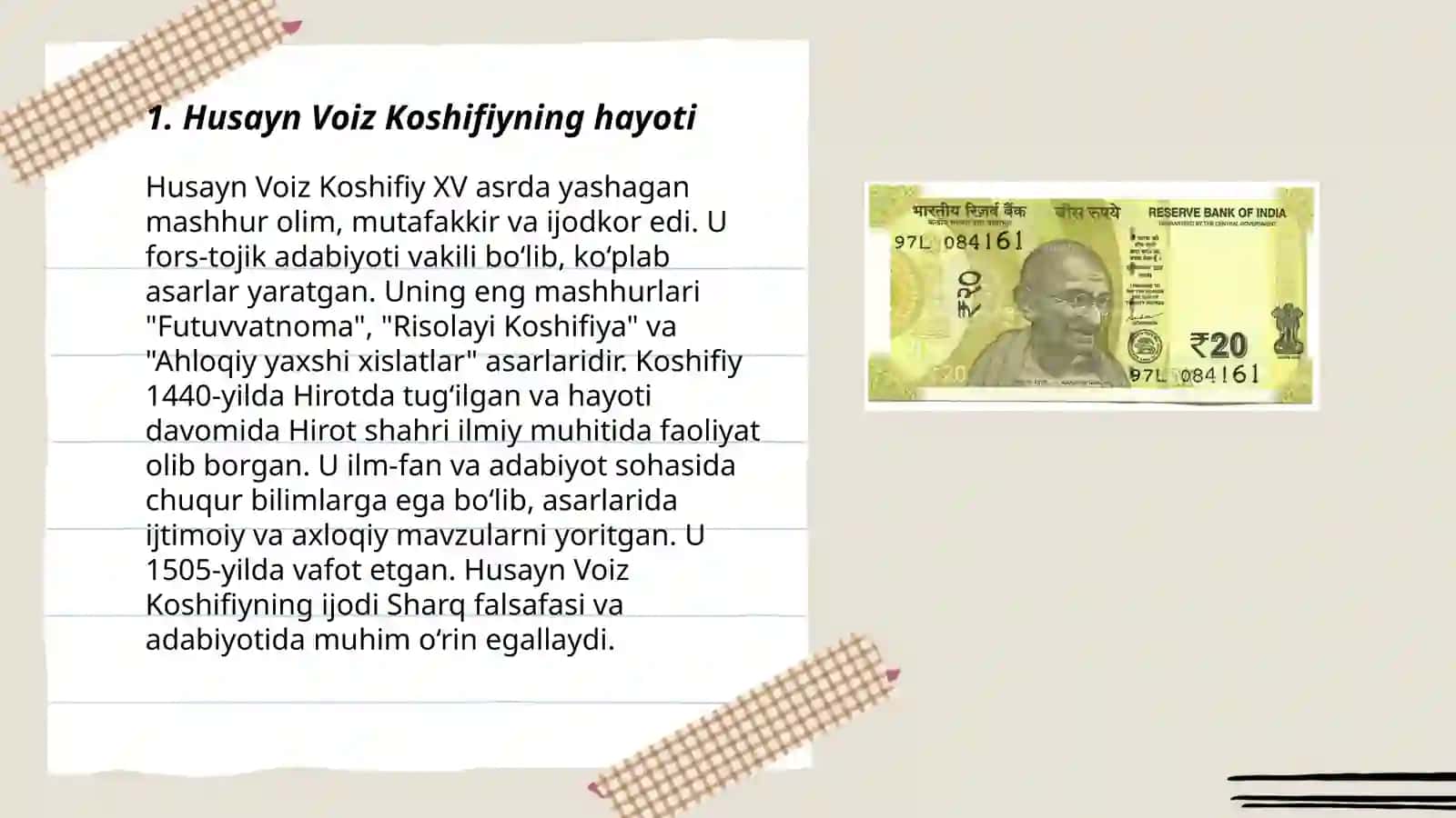 Husayn Voiz Koshifiyning voizlik mahorati 3