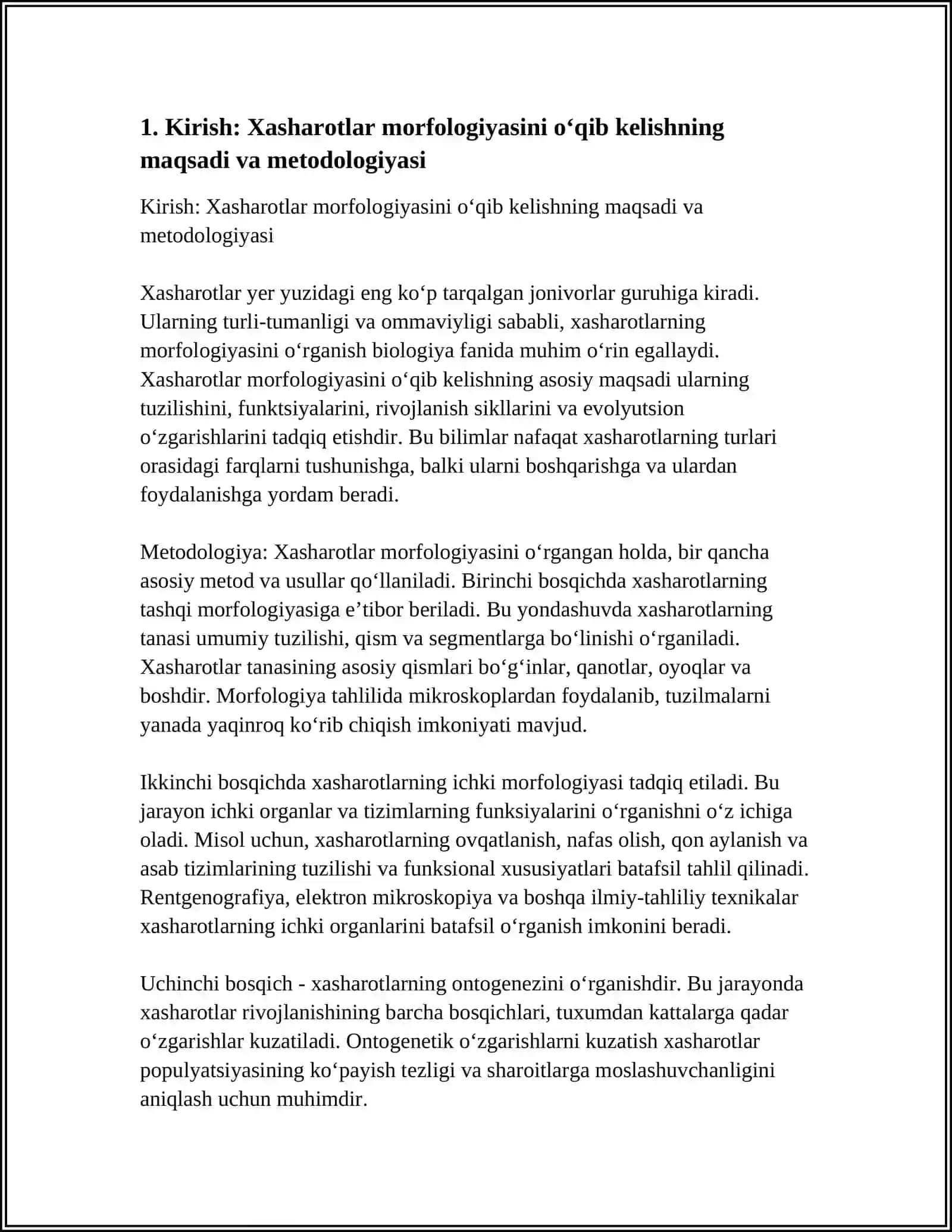 XASHAROTLAR MARFALOGIYASINI O'QIB KELISH 3