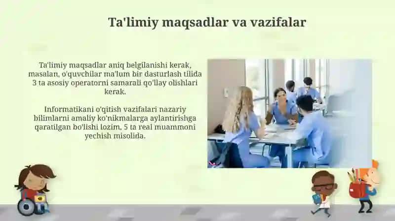 Informatika oʻqitishning asosiy didaktik tamoyillari 3