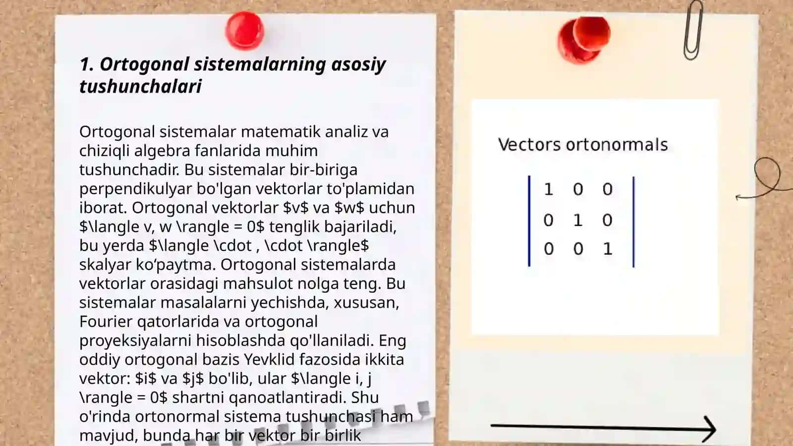 Ortogonal va ortonormal sistemalar 3