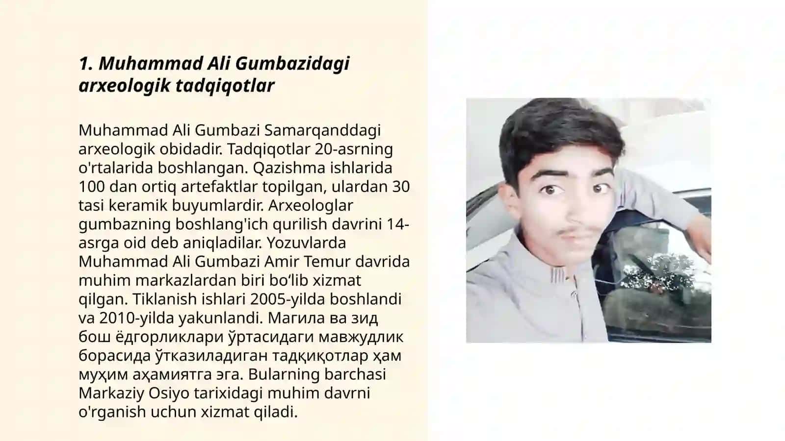 Muhammad Ali Gumbazdagi arxeologik tadqiqotlar 3