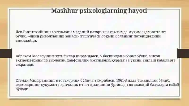 Mashhur psixologlar hayoti 3