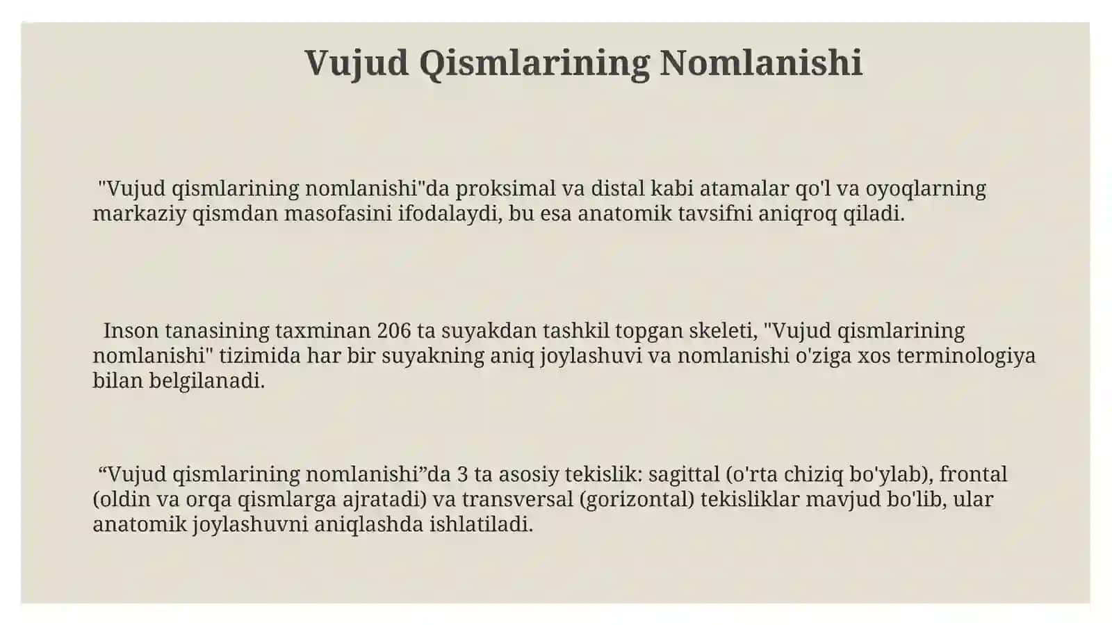 Asosiy Anatomik Terminlar va Qisqartmalar 3
