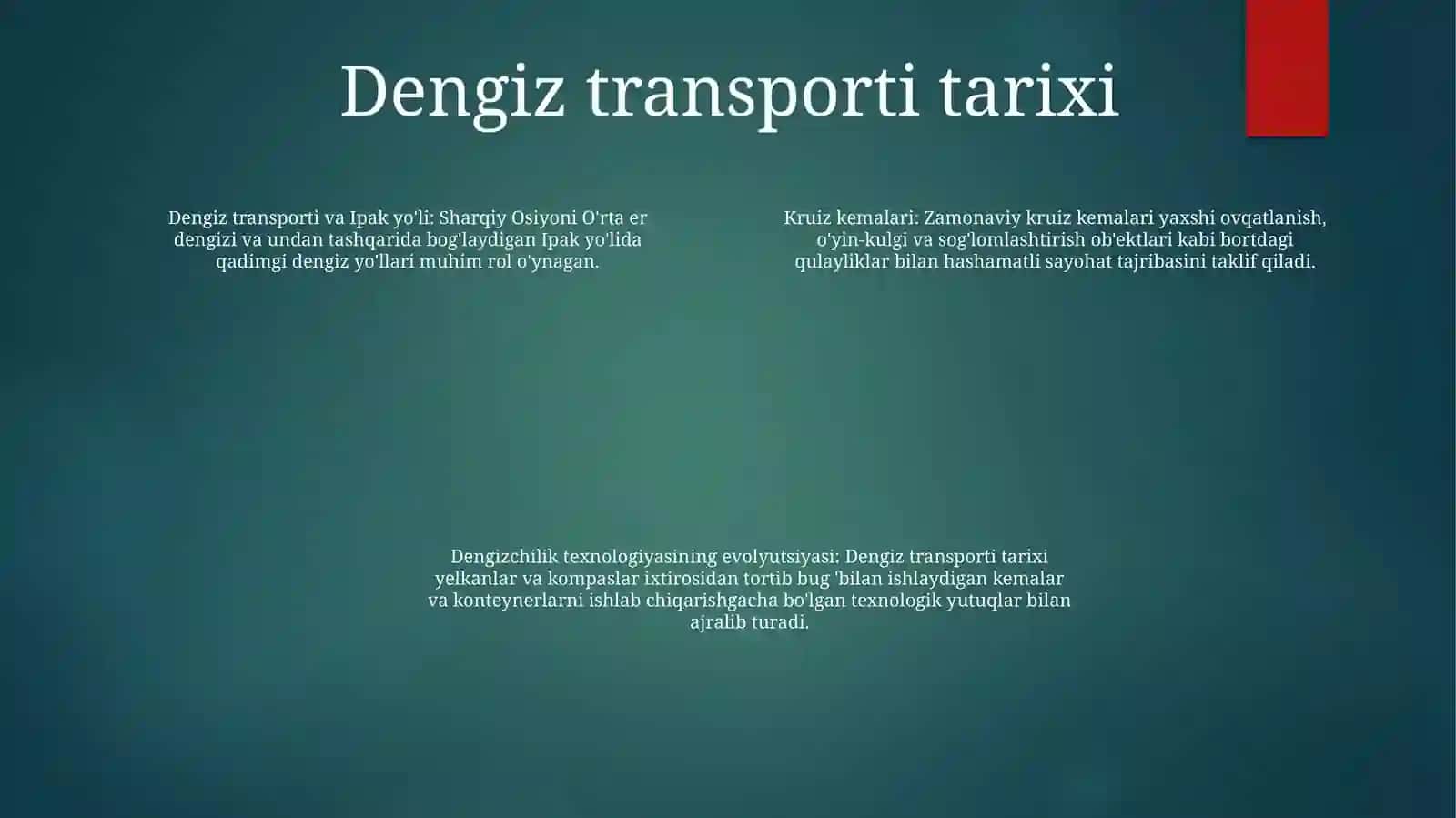 Dengiz Transporti Va Kruiz Kemalari 3