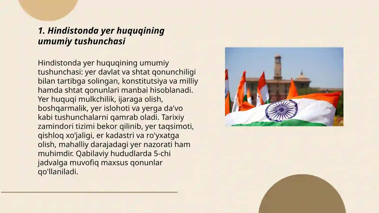Hindistonda yer huquqi 3