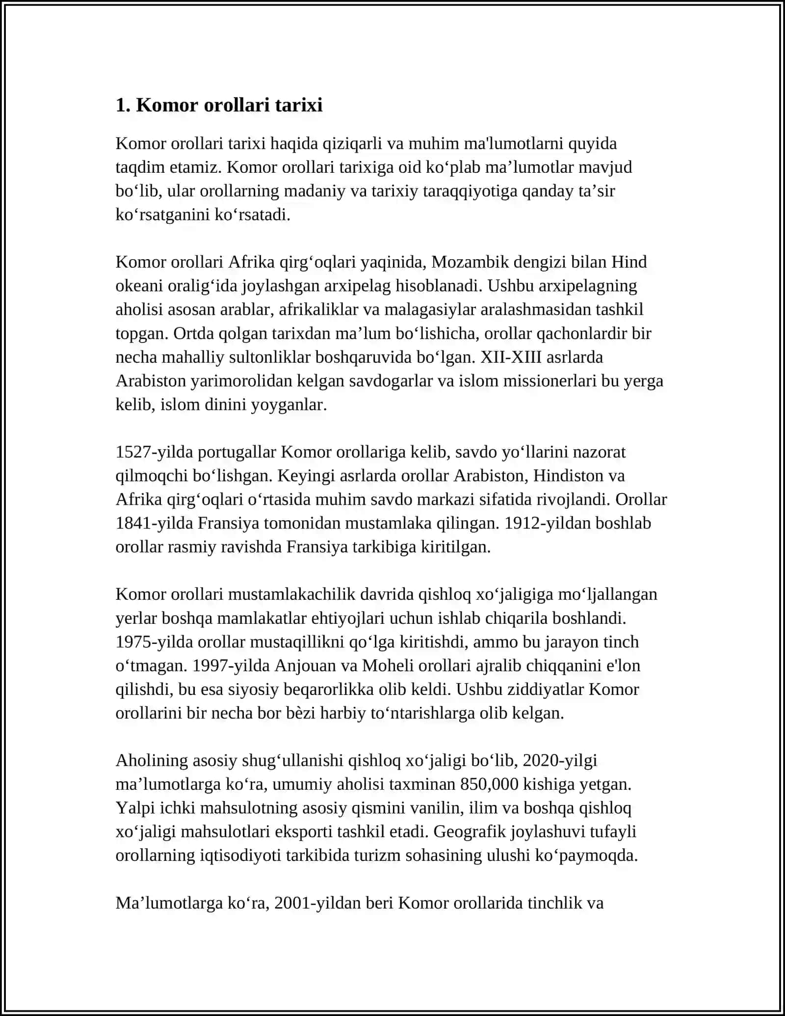 KOMOR OROLLARI 3