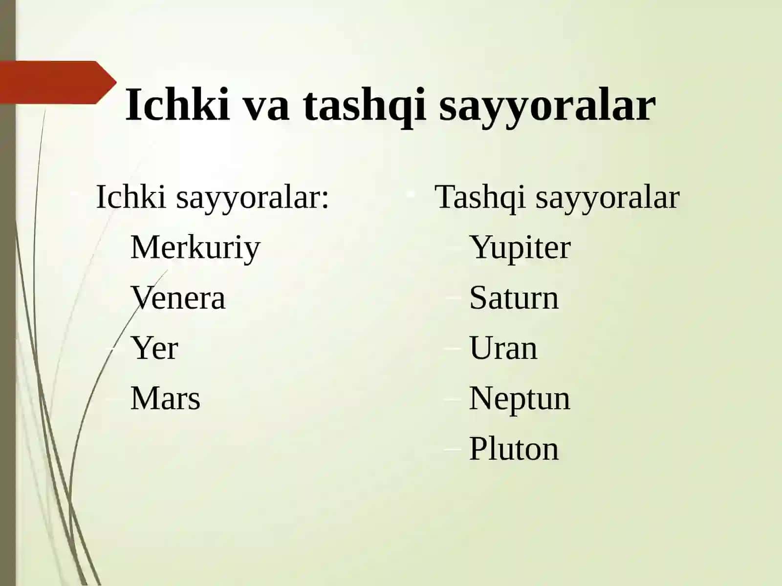 QUYOSHTIZIMI. YER SAYYORASI 3