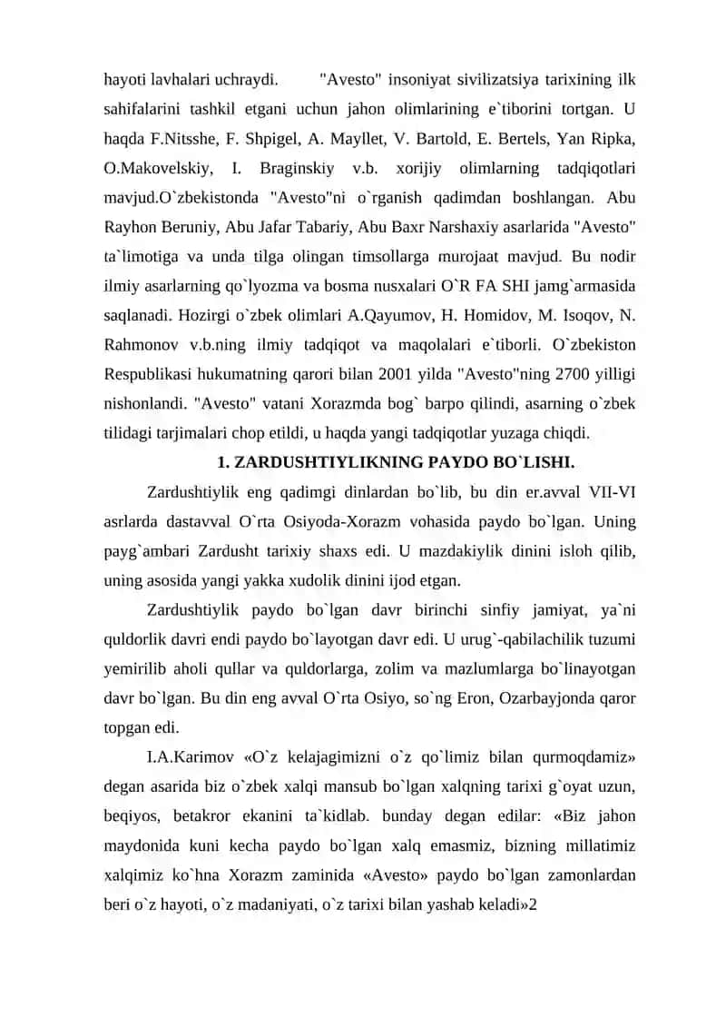 Avesto va qadimgi manbalarda o'lkamizning nomlari 3