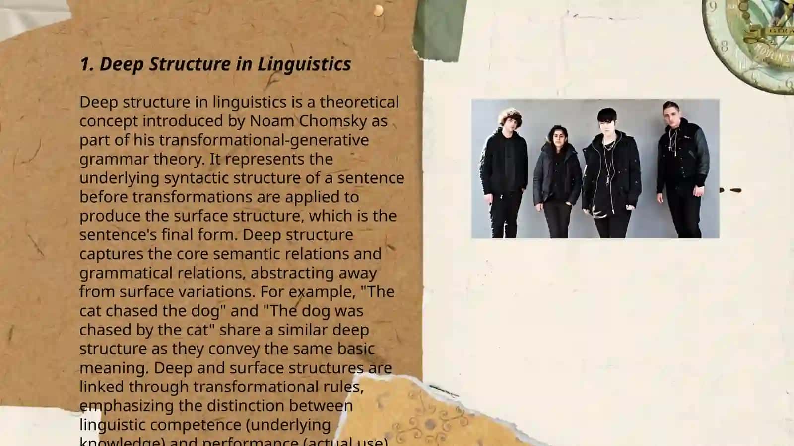 Deep and surface structure of the language 3