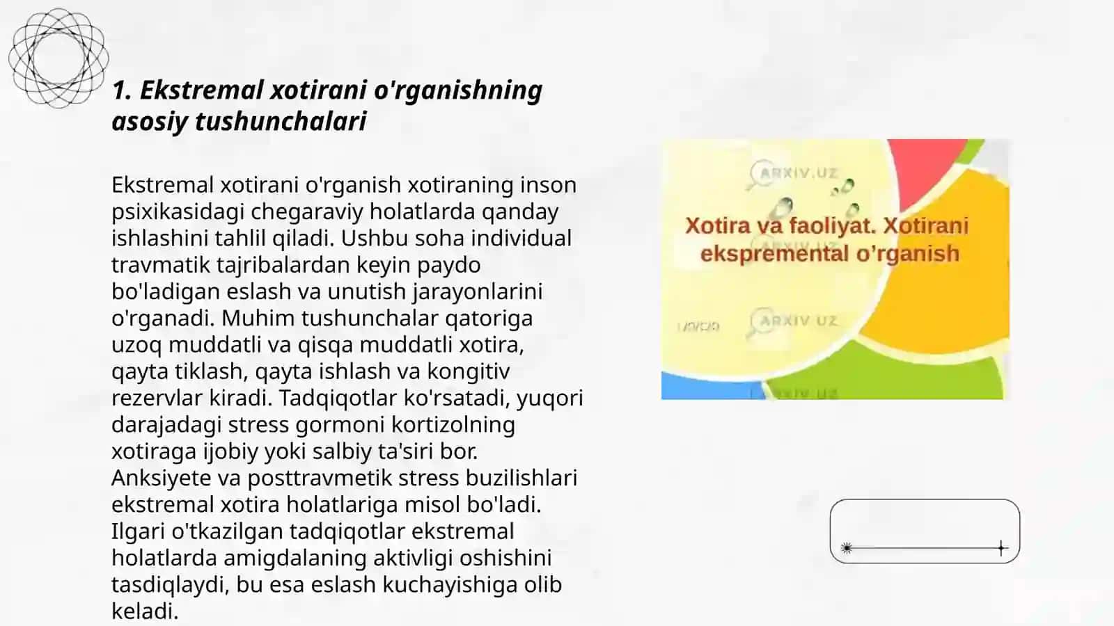Xotirani o'ganuvchi metodlar 3