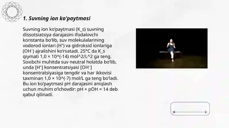 Suvning ion koʻpaytmasi 3