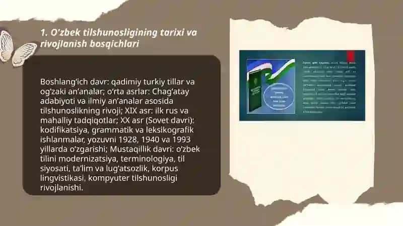 O'zbek tilshunosligi va uning rivojlanish yoʻllari 3