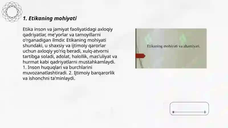 Etikaning mohiyati va ahamiyati 3